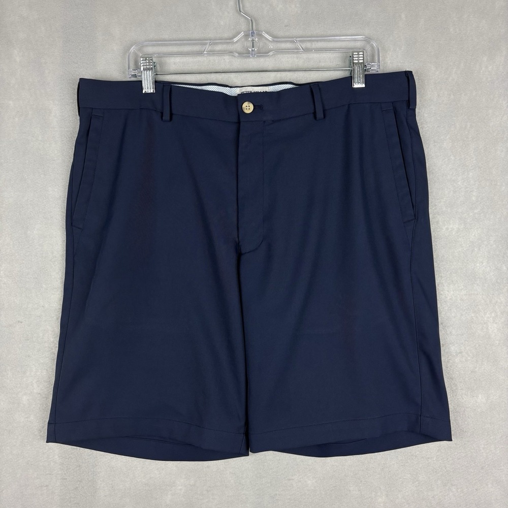 Peter Millar Salem Performance Shorts Men’s 36 Navy Blue Casual Preppy Golf